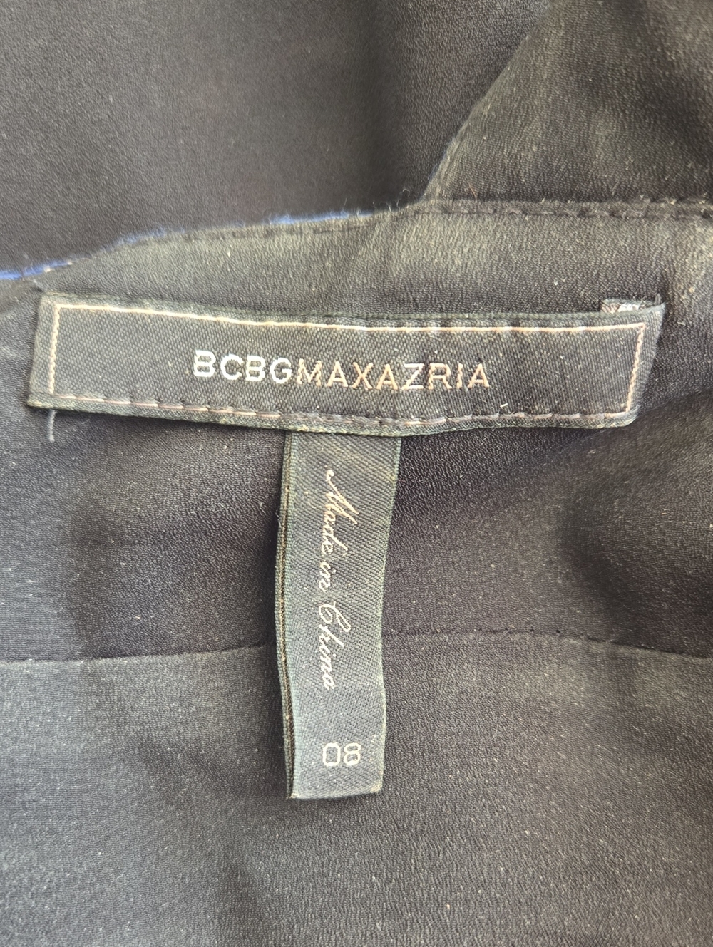 BCBGMAXAZRIA Embroidered Cut-Out Handkerchief Hem Dress Size 8 Boho Bodycon - Picture 7 of 10